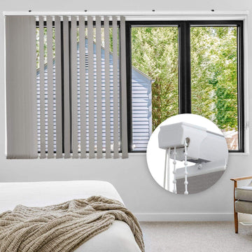 Graywind Manual Vertical Blinds | Light Filtering Waffle Series